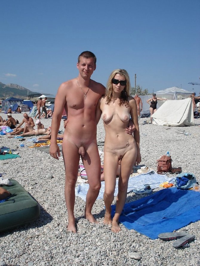 Amature beach nude photo